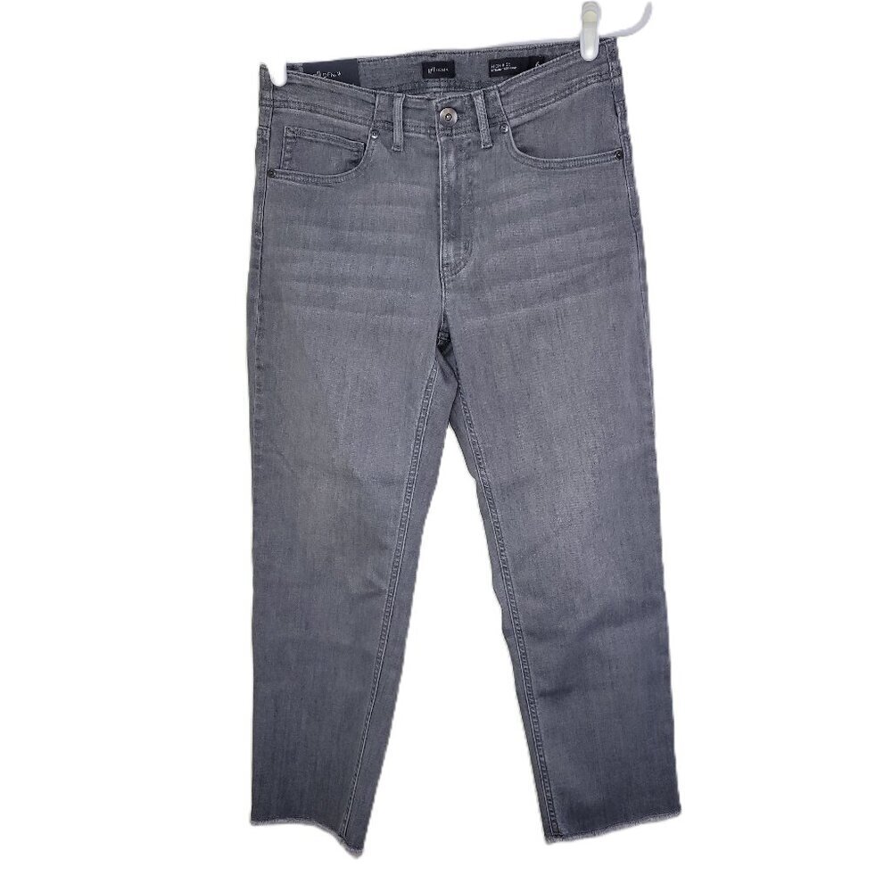 NWT J. Jill High Rise Straight Leg Cropped Jeans Gray Women's Size 6